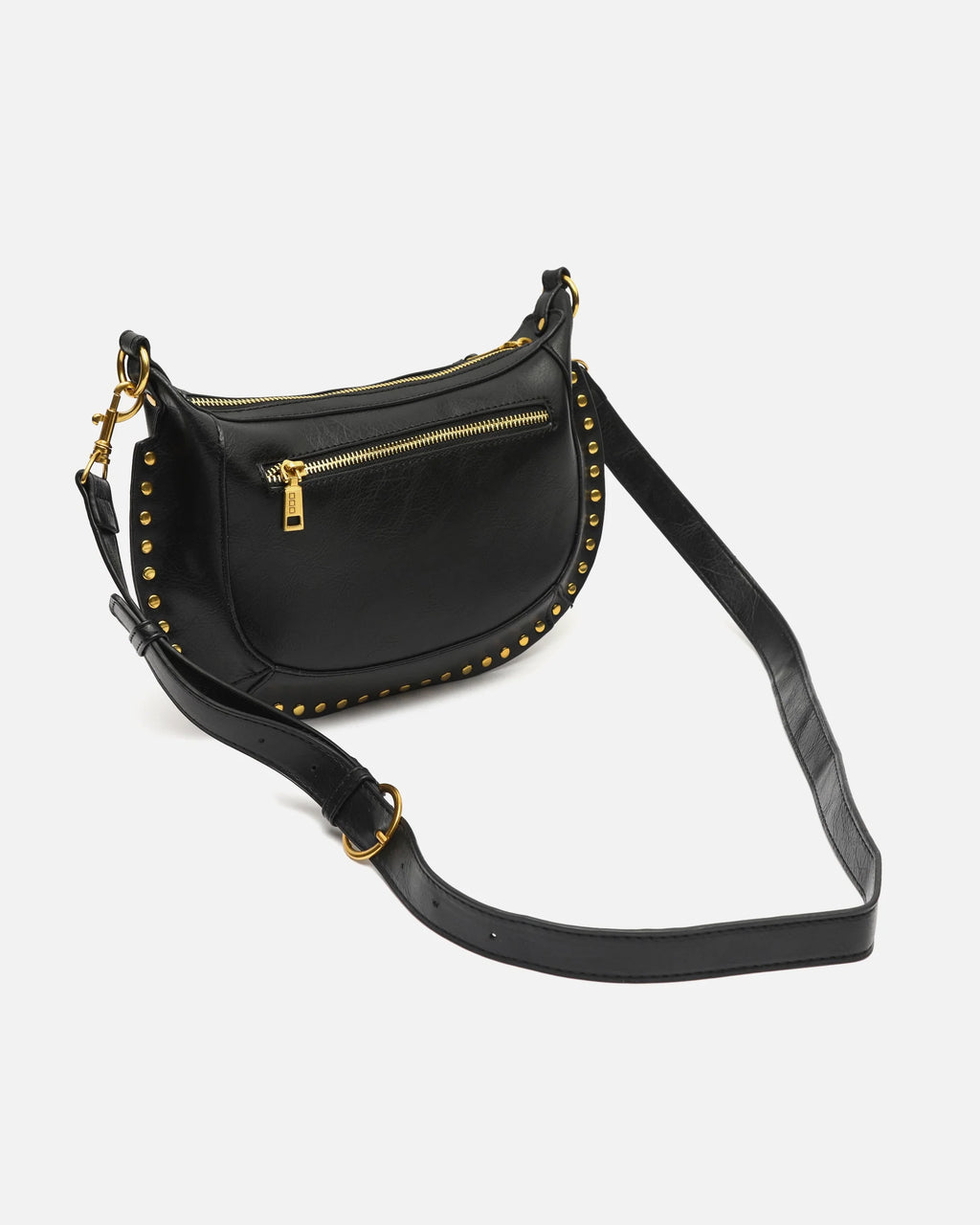 Bolso bandolera pequeño con detalles metálicos - Negro