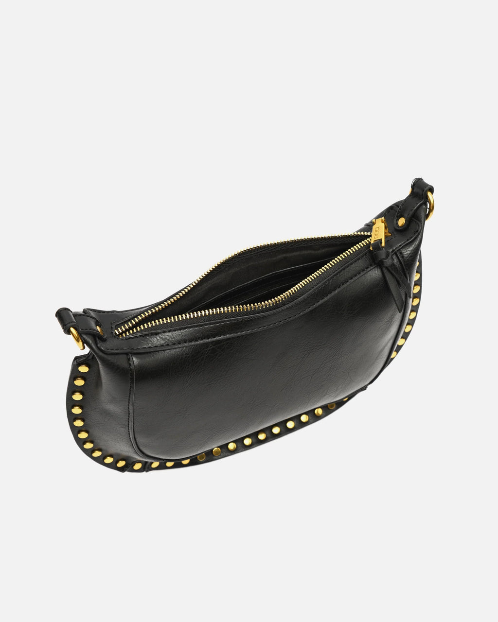 Bolso bandolera pequeño con detalles metálicos - Negro