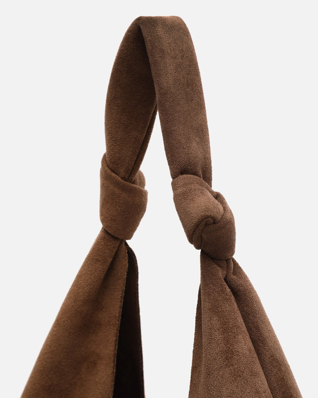 Bolso hobo grande efecto ante con neceser extraíble Pologi-1 Marrón