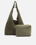 Bolso hobo grande efecto ante con neceser extraíble Pologi-1