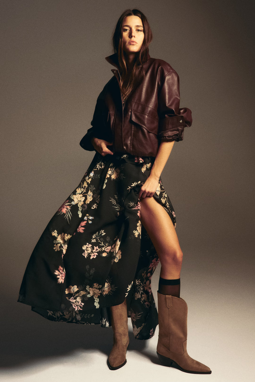 Botas cowboy H&M a la pantorrilla - Marrón claro