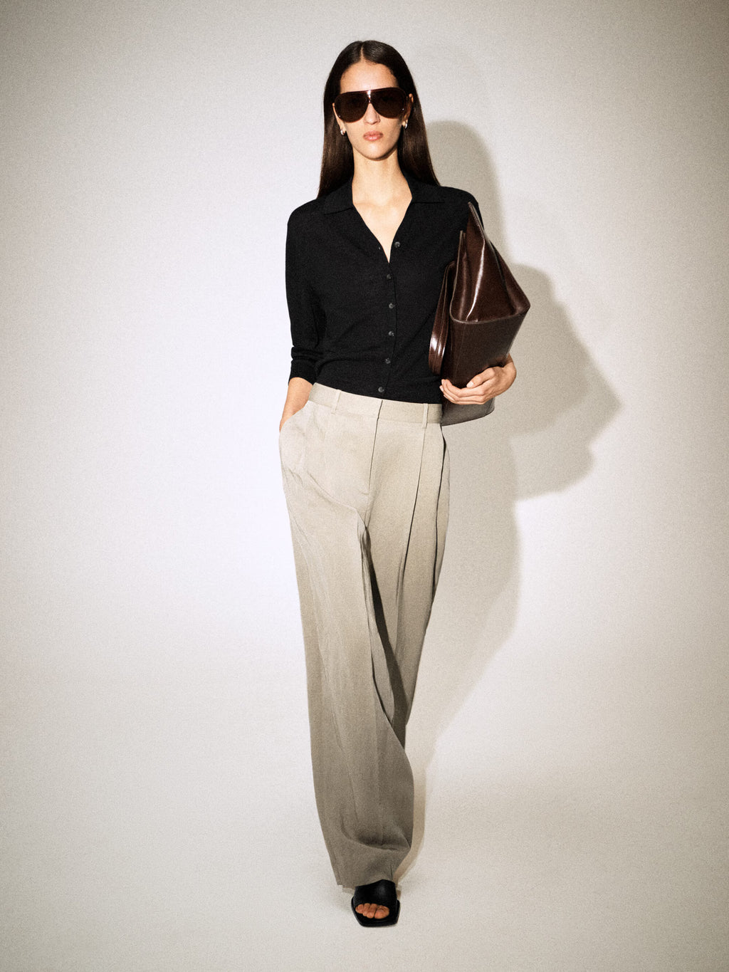 Pantalón Wide Leg Beige Almendra – G.Street