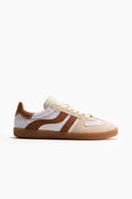 Zapatillas deportivas con collarín acolchado HM Beige/Blanco/Marrón