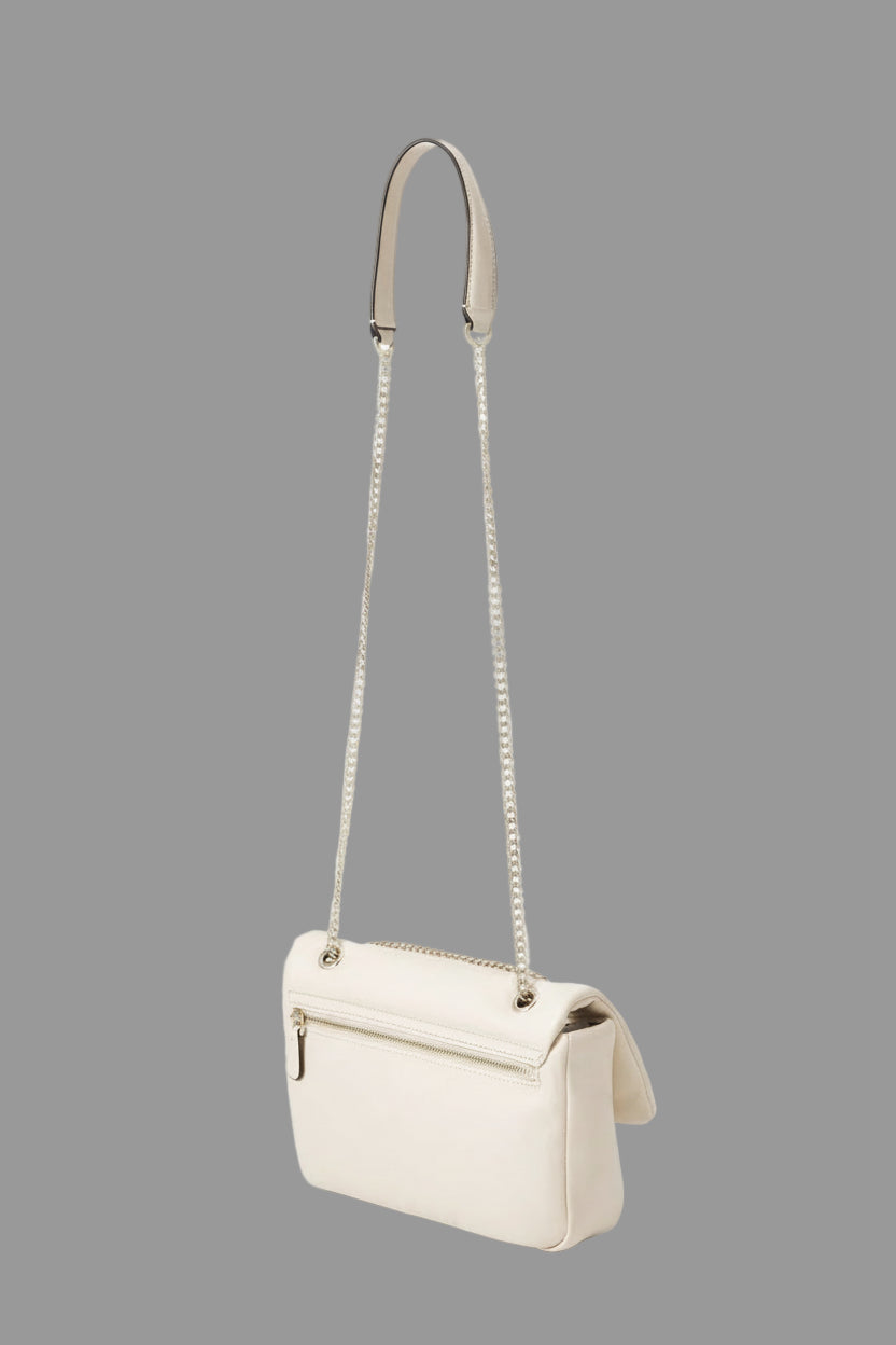 Guess SUNETRA CONVERTIBLE XBODY FLAP - Bandolera - bone