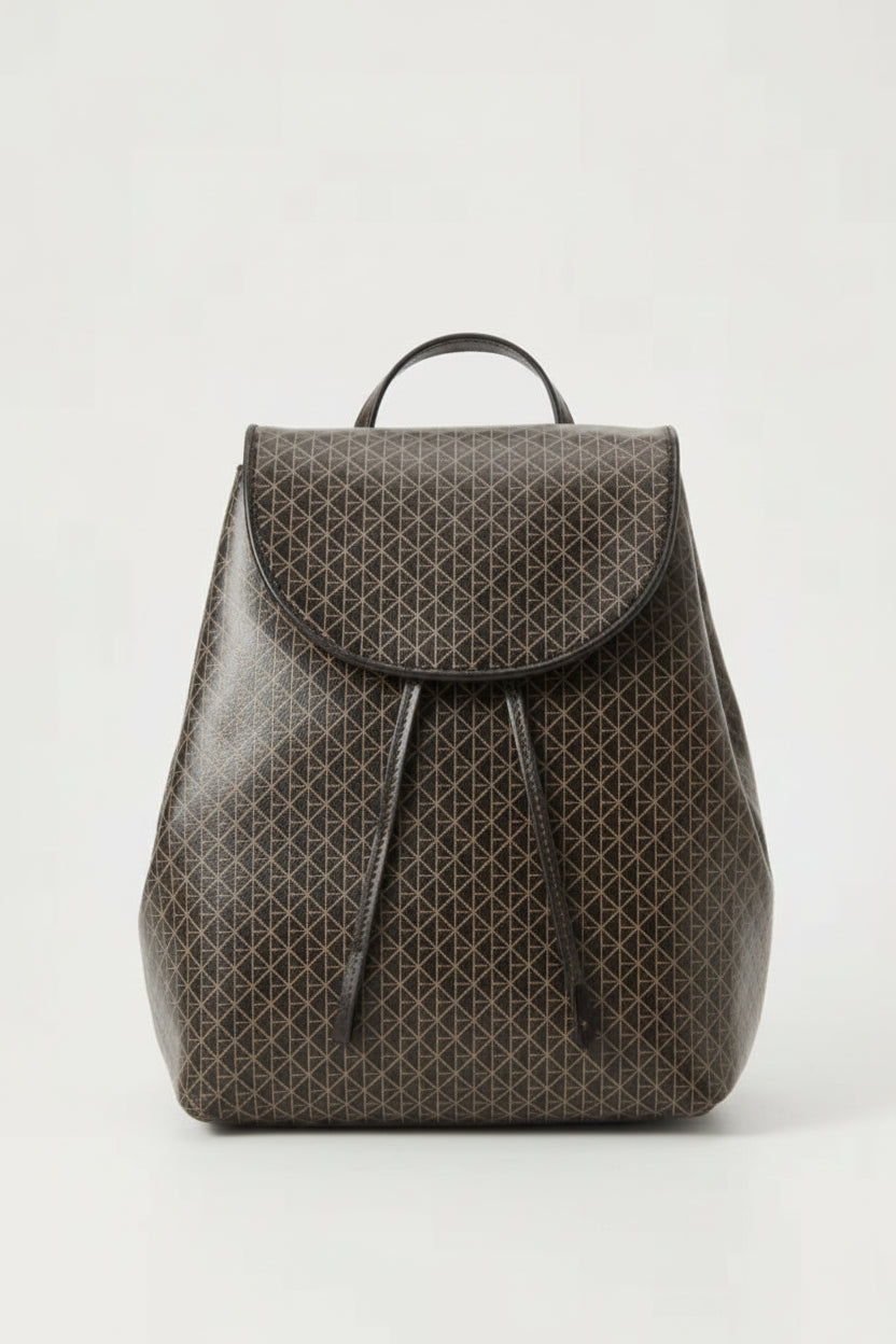 Calvin Klein EMBLEM FLAP BACKPACK - Mochila - black aop