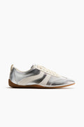 Zapatillas deportivas con collarín acolchado y cordones - Plateado H&M