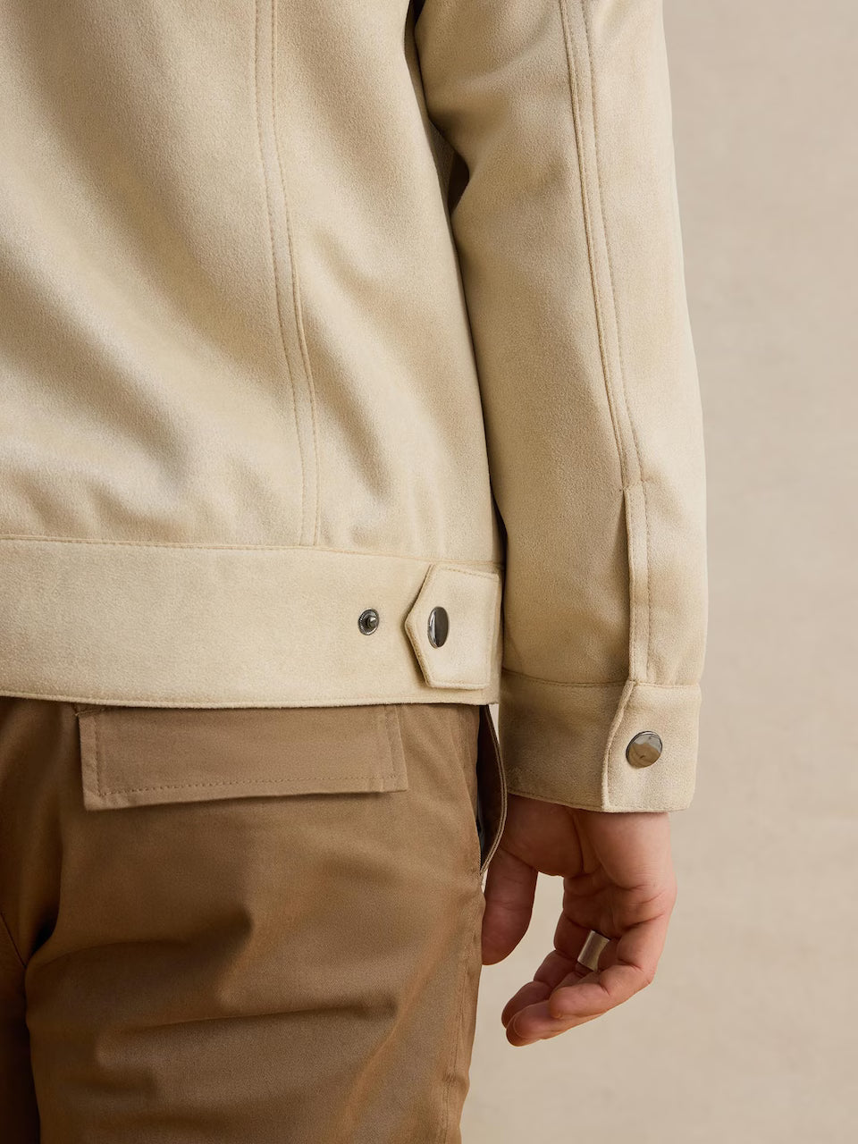 Chaqueta ligera efecto anté vegano Dan Fox Apparel