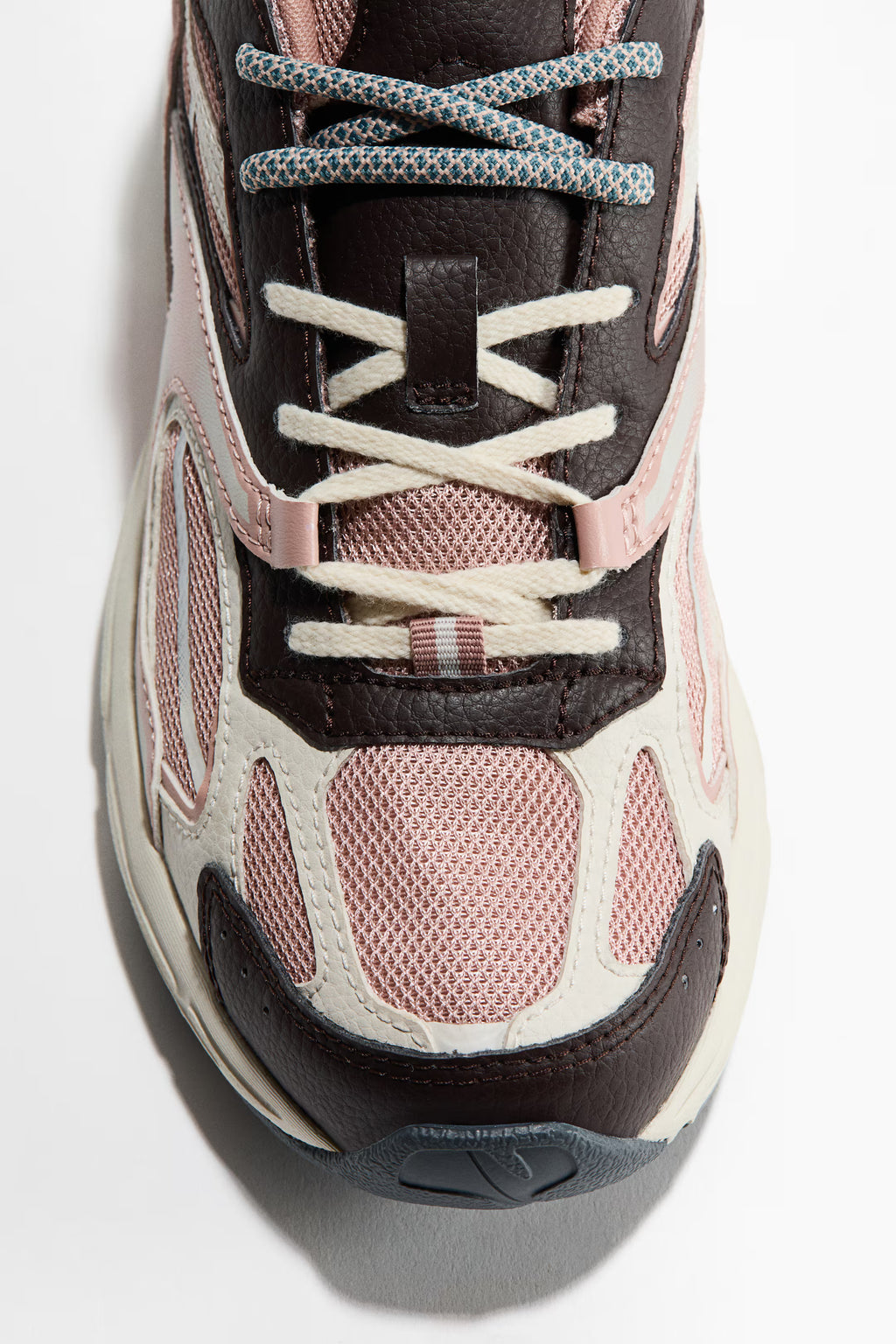 Zapatillas deportivas con suela gruesa HM Rosa y Chocolate