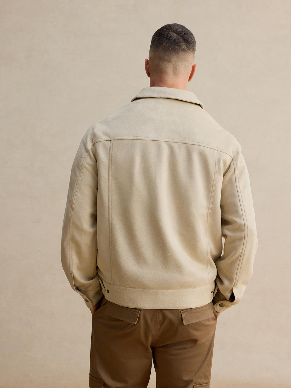 Chaqueta ligera efecto anté vegano Dan Fox Apparel
