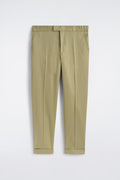 Pantalón de Lino y Algodón Slim Fit Straight Leg