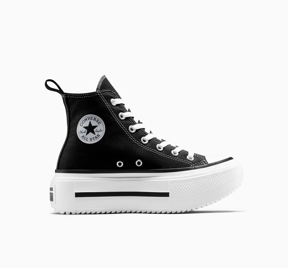 Chuck Taylor All Star Lift Double Stack   Black/White/Egret