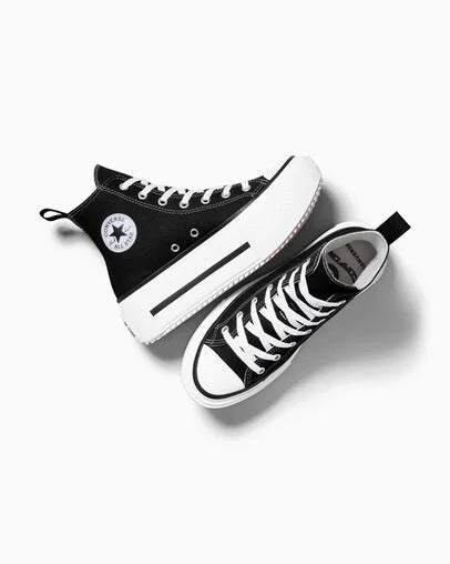 Chuck Taylor All Star Lift Double Stack   Black/White/Egret