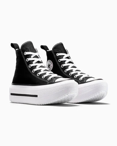 Chuck Taylor All Star Lift Double Stack   Black/White/Egret