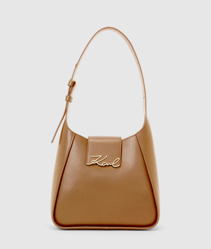 KARL LAGERFELD K/SIGNATURE HOBO BAG - caramel