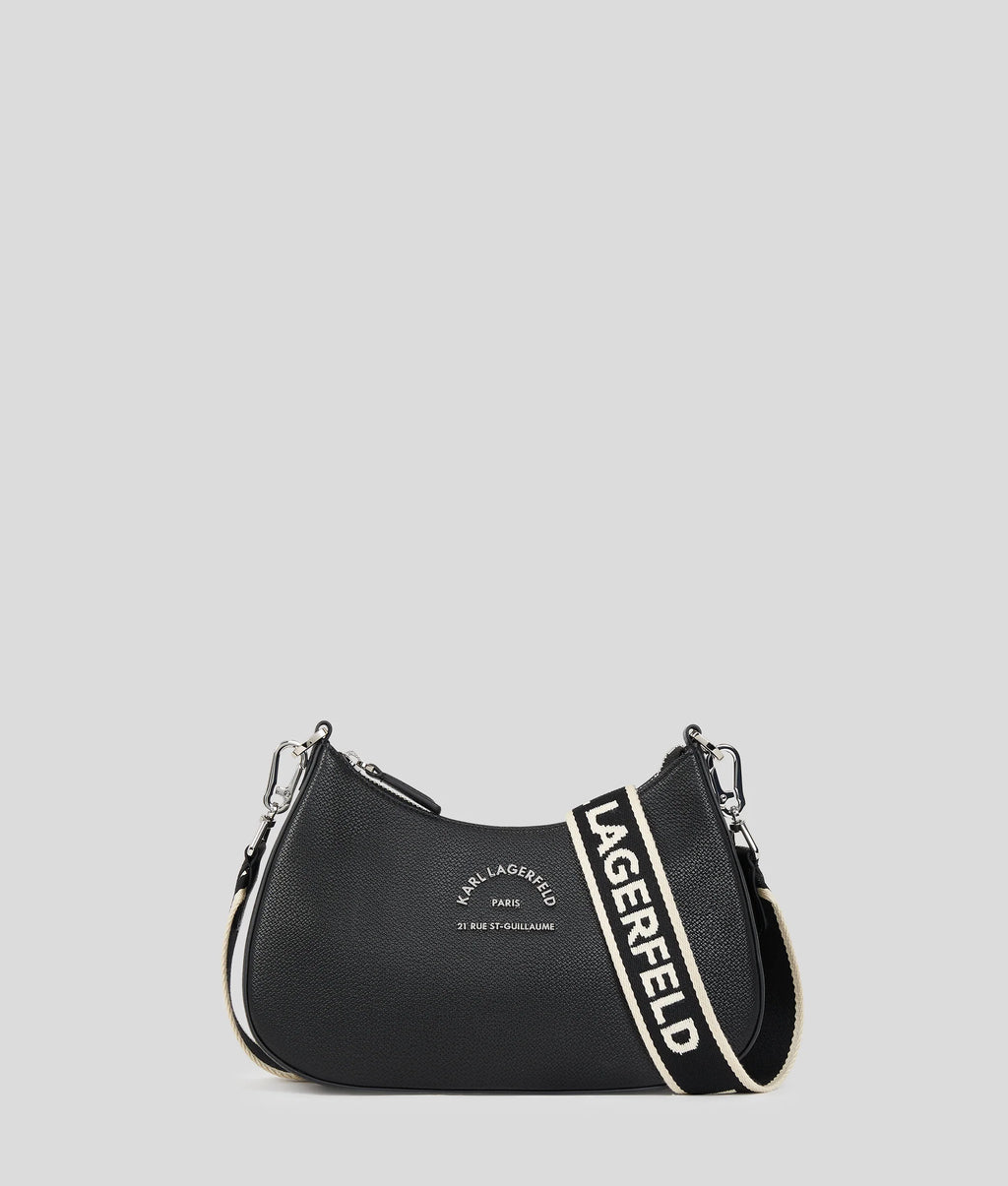 KARL LAGERFELD RUE ST-GUILLAUME METAL SHOULDER BAG - Negro