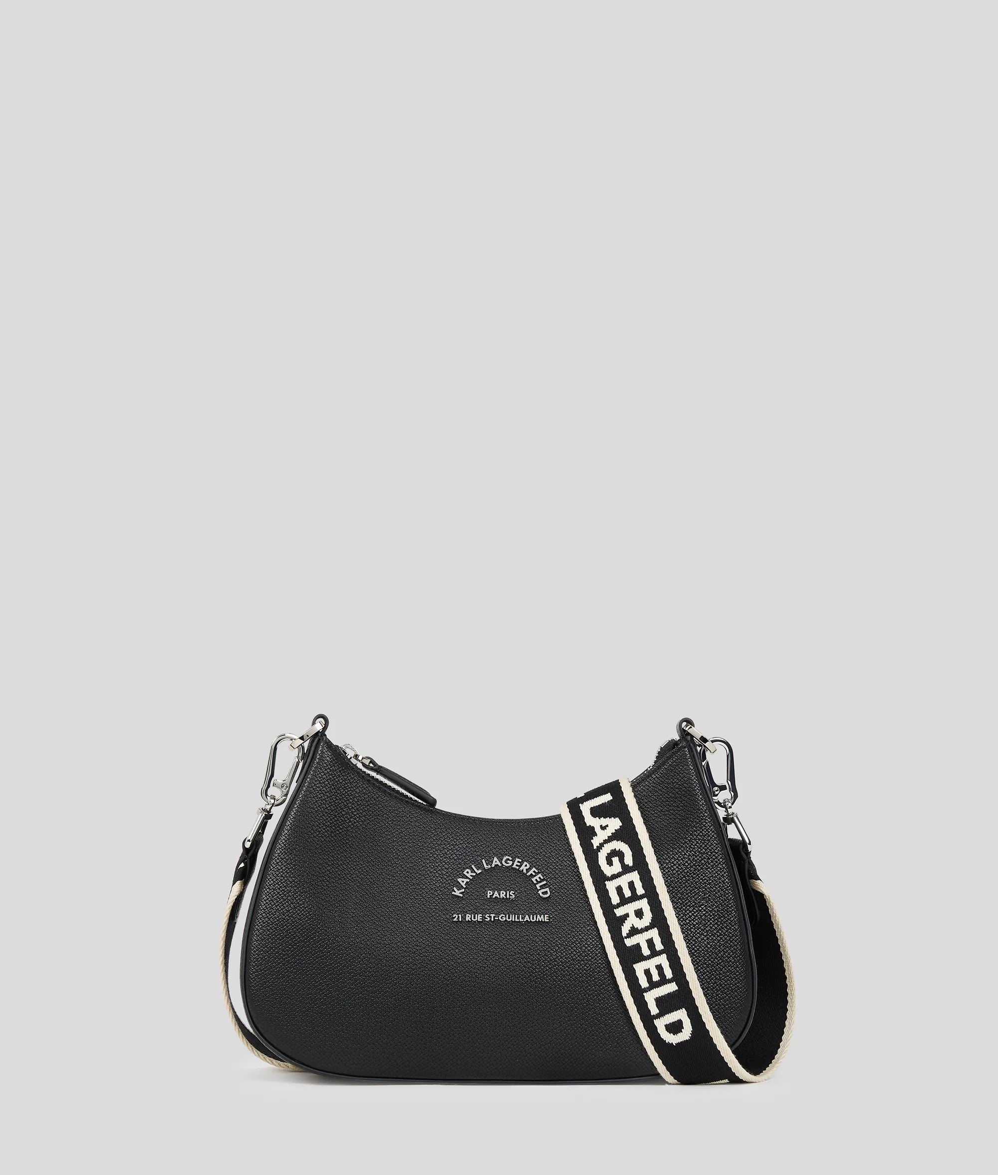 KARL LAGERFELD RUE ST-GUILLAUME METAL SHOULDER BAG - Negro