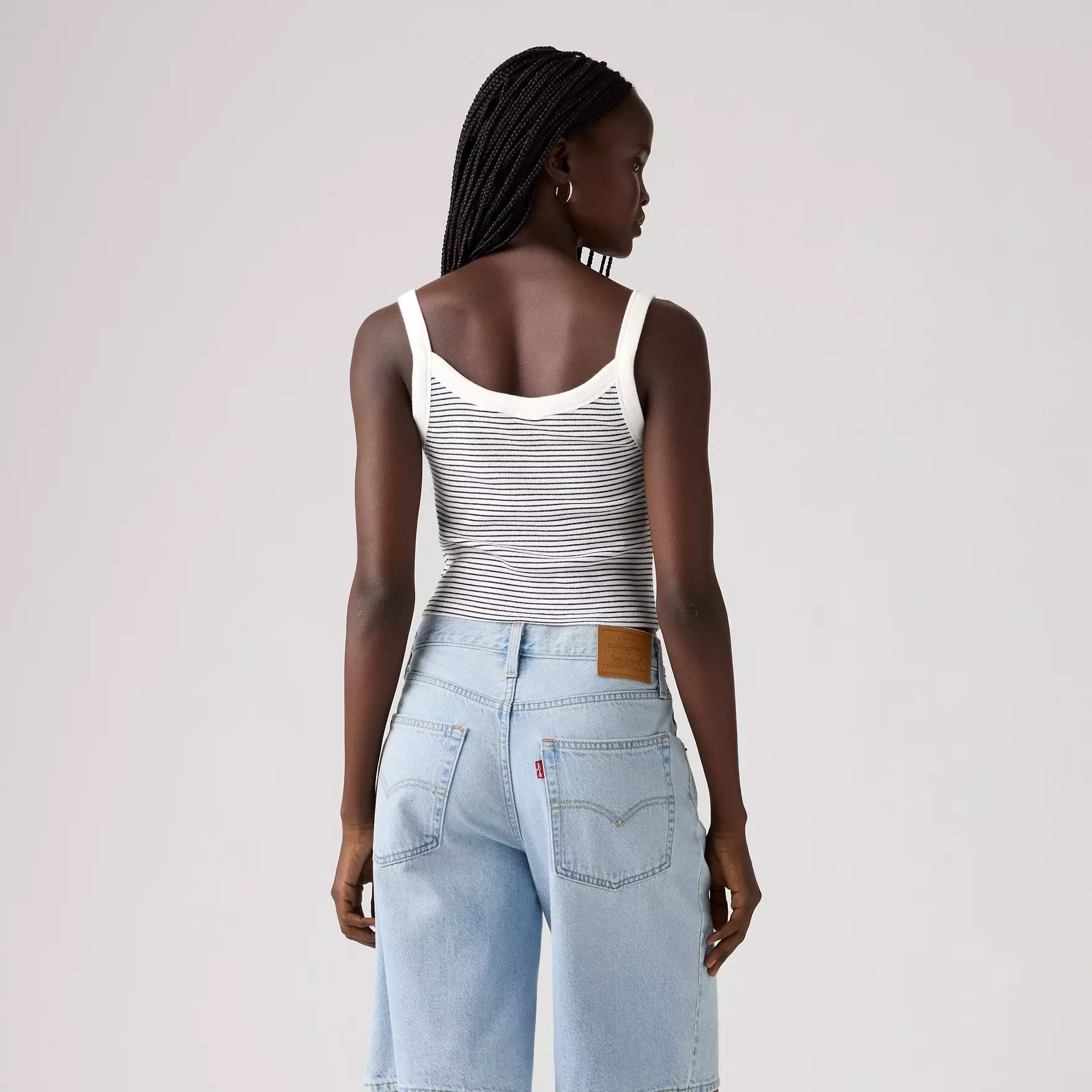 Levi's Camiseta de Tirantes Essential Sporty - Annalise Stripe Peacoat