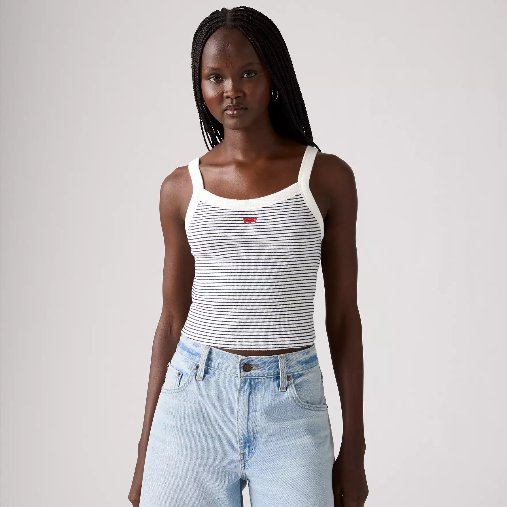 Levi's Camiseta de Tirantes Essential Sporty - Annalise Stripe Peacoat