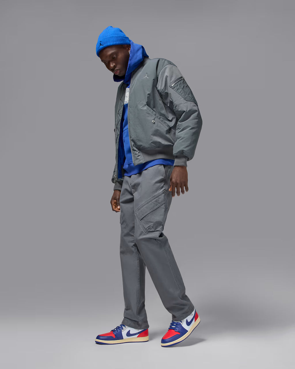 Air Jordan 1 Mid Rojo Blanco Azul