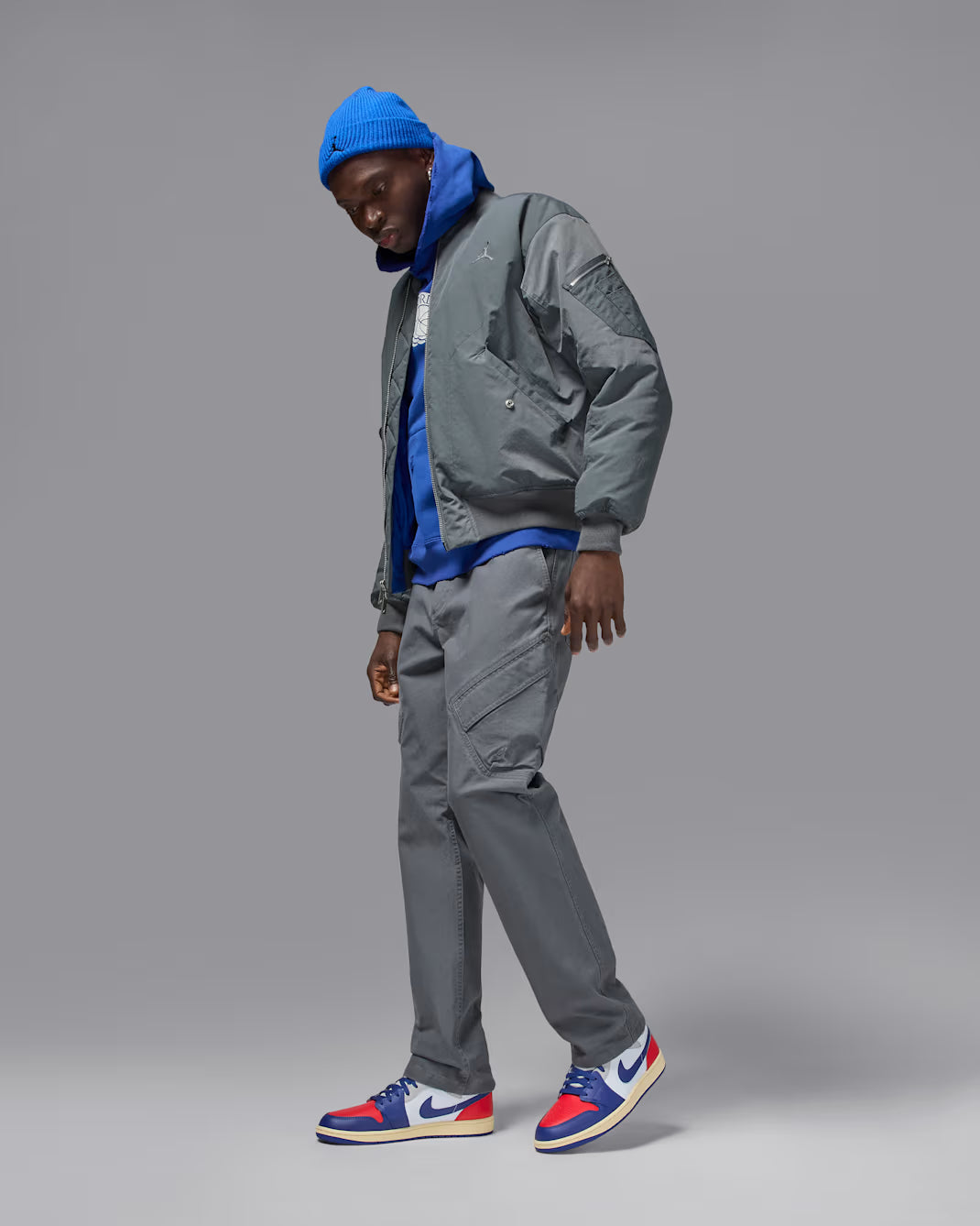 Air Jordan 1 Mid Rojo Blanco Azul