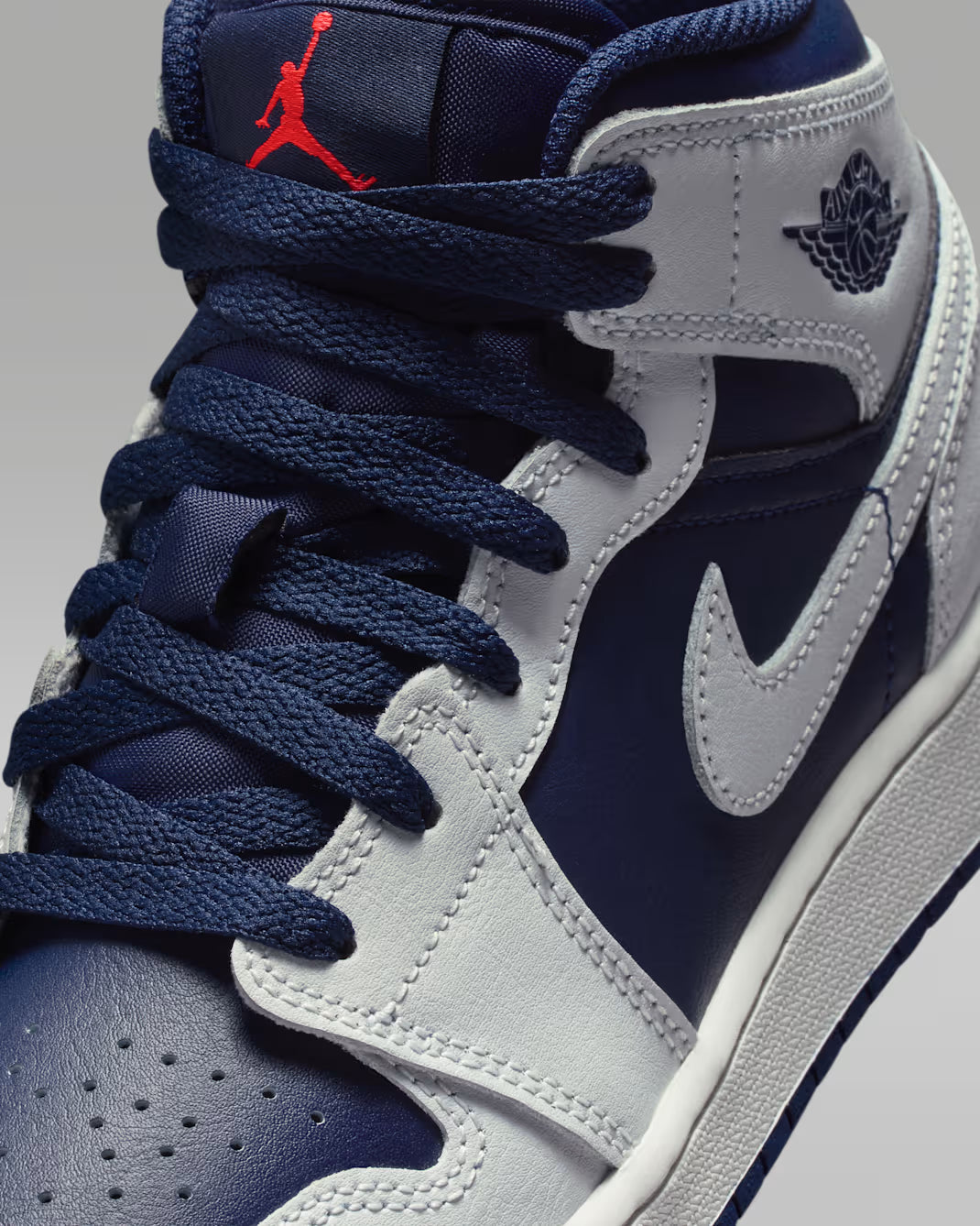 Air Jordan 1 Mid Gris Azul