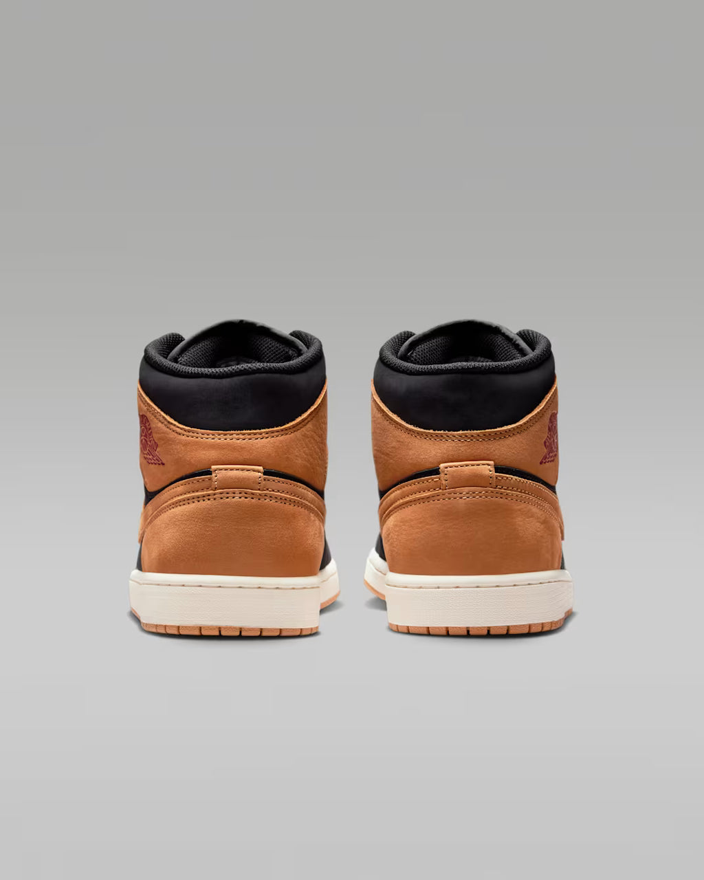 Air Jordan 1 Mid Negro Naranja Ladrillo