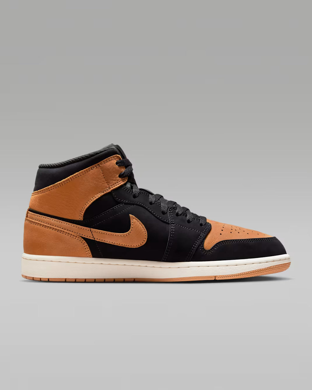Air Jordan 1 Mid Negro Naranja Ladrillo
