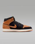 Air Jordan 1 Mid Negro Naranja Ladrillo