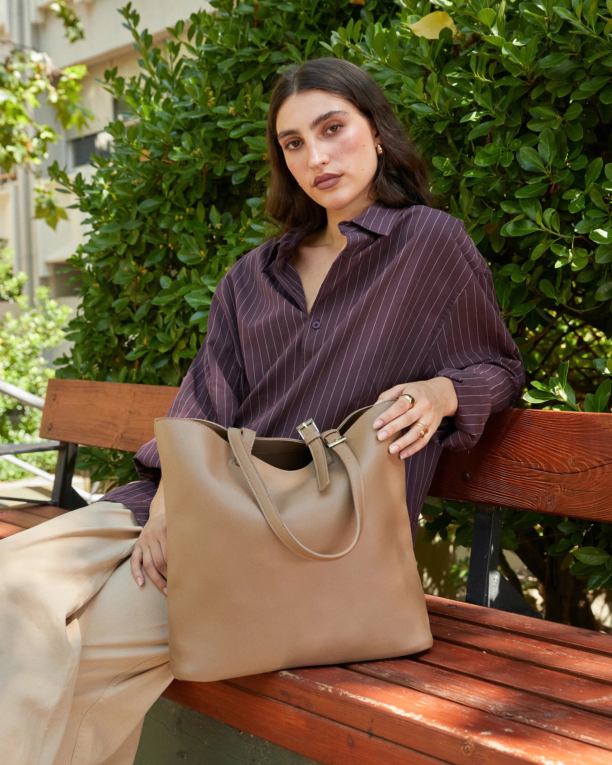 Bolso shopper grande con neceser extraíble Anabeli