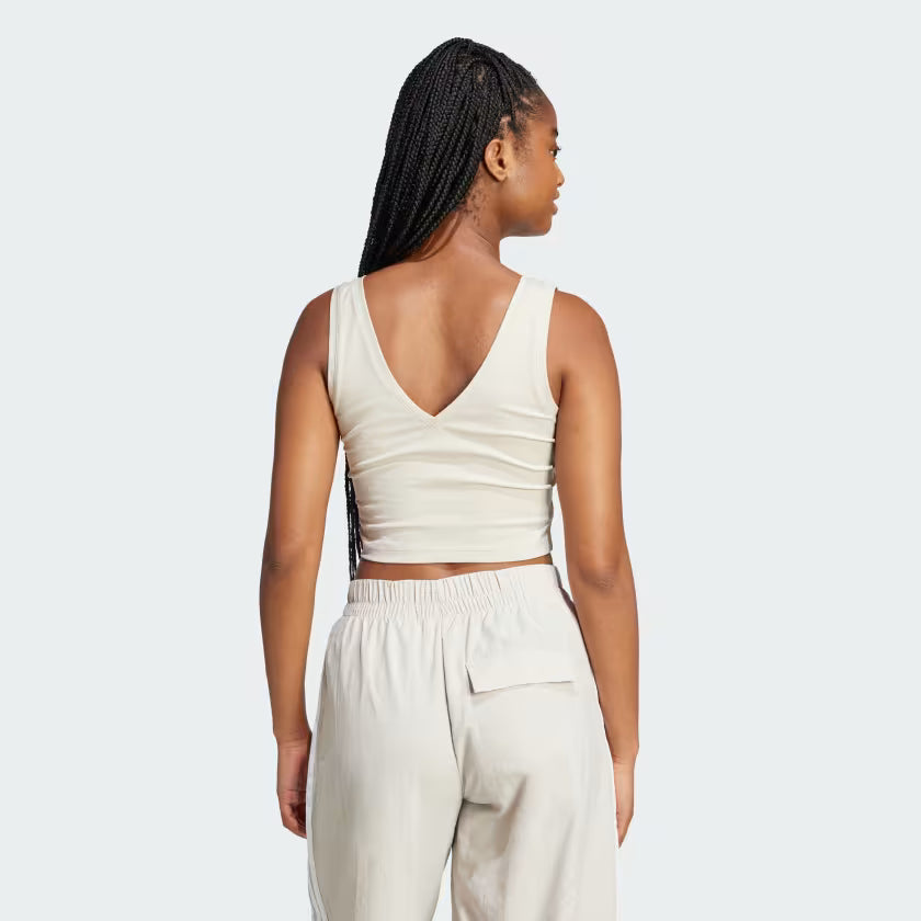 Camiseta de tirantes Essentials Small Logo Cotton Lifestyle Beige/White