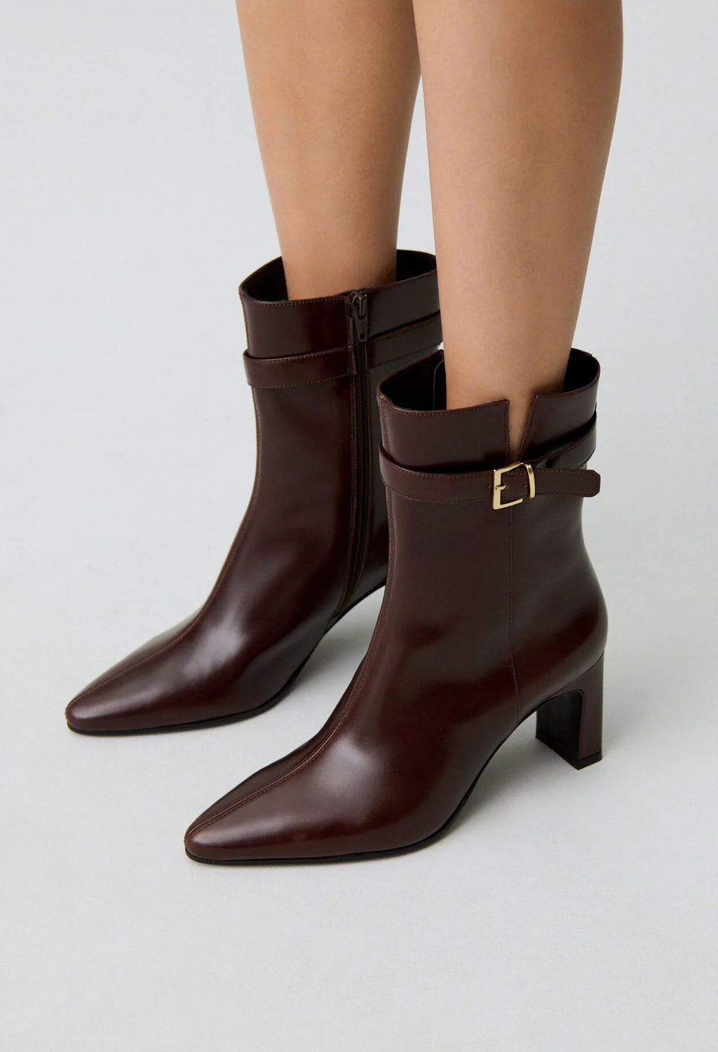 Botín de Piel Claudie Pierlot — Chocolate