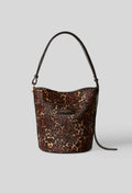 Bolso Bombonera Claudie Pierlot Solveig — Cuero Vacuno Fantasía Leopardo