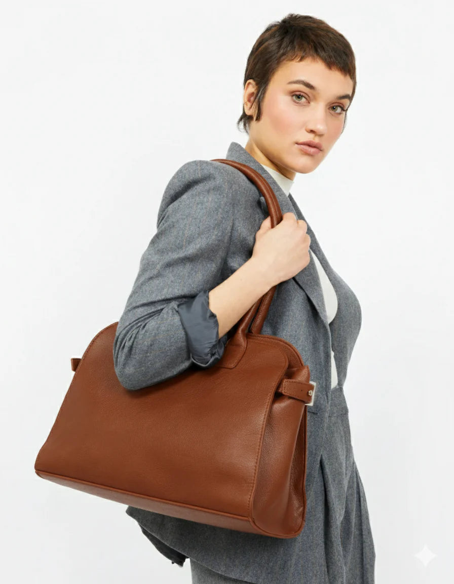 Bolso shopper grande Midara Camel