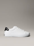 Zapatillas de piel lisa con logo grabado bright white/black