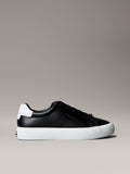 Zapatillas de piel lisa con logo grabado black/bright white