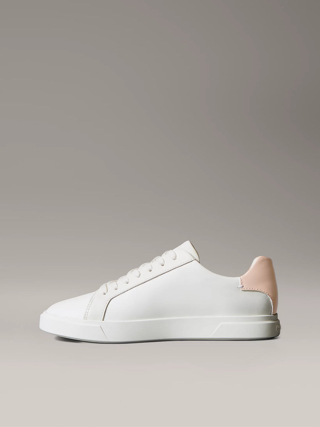 Zapatillas Calvin Klein Piel Logo Distintivo Lily White/Tuscany