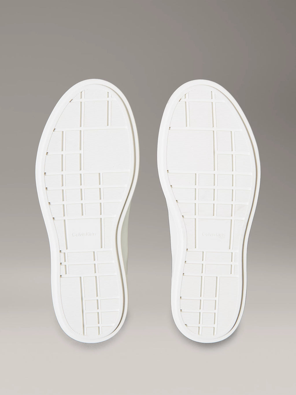Zapatillas Calvin Klein Piel Logo Distintivo Lily White/Tuscany