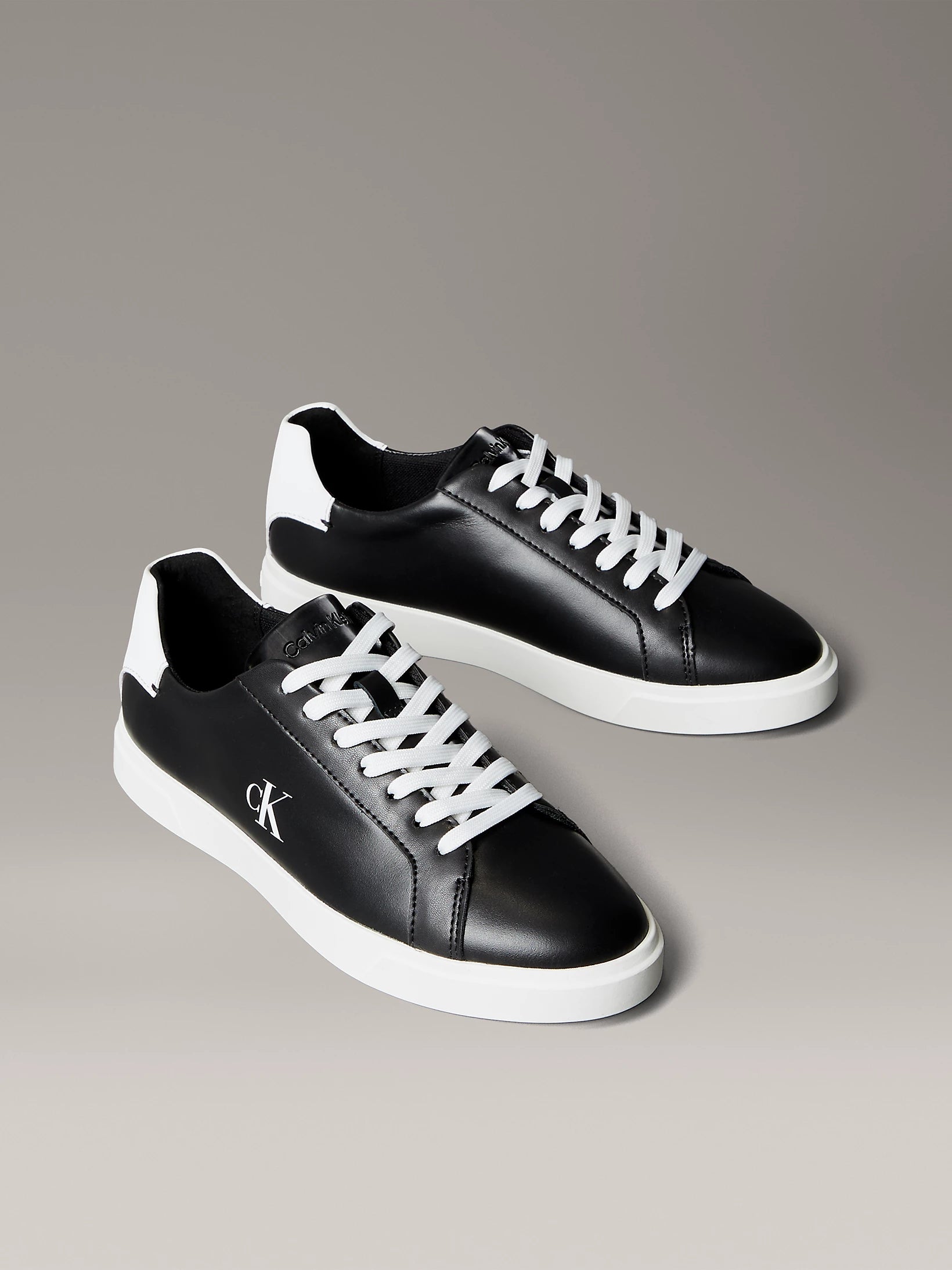 Zapatillas Calvin Klein Piel Logo Distintivo Black