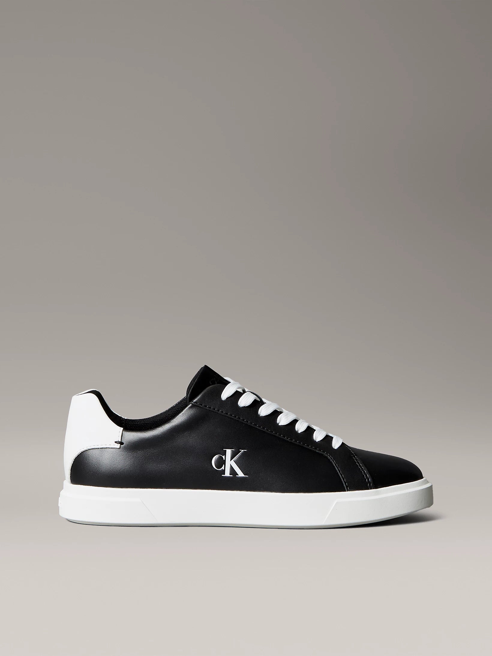 Zapatillas Calvin Klein Piel Logo Distintivo Black