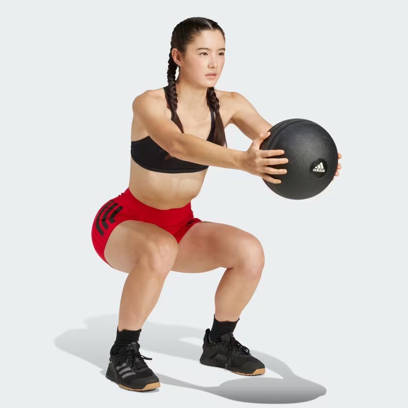 Mallas cortas Optime 1/4 3 bandas - Rojo