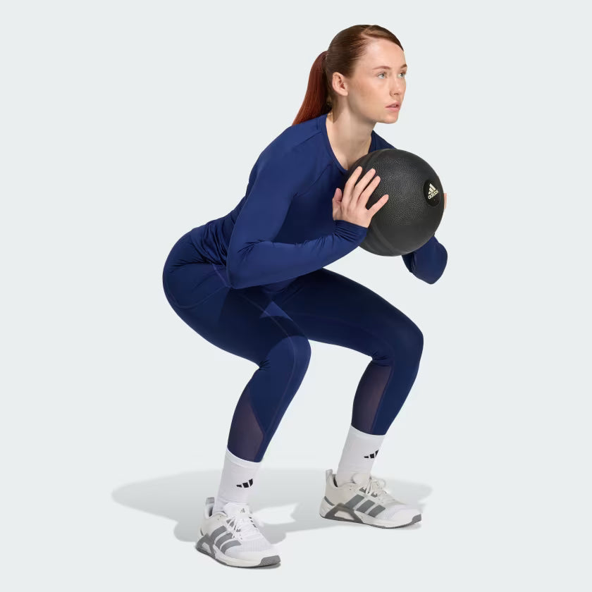 Mallas largas Techfit Stash Pocket Dark Blue