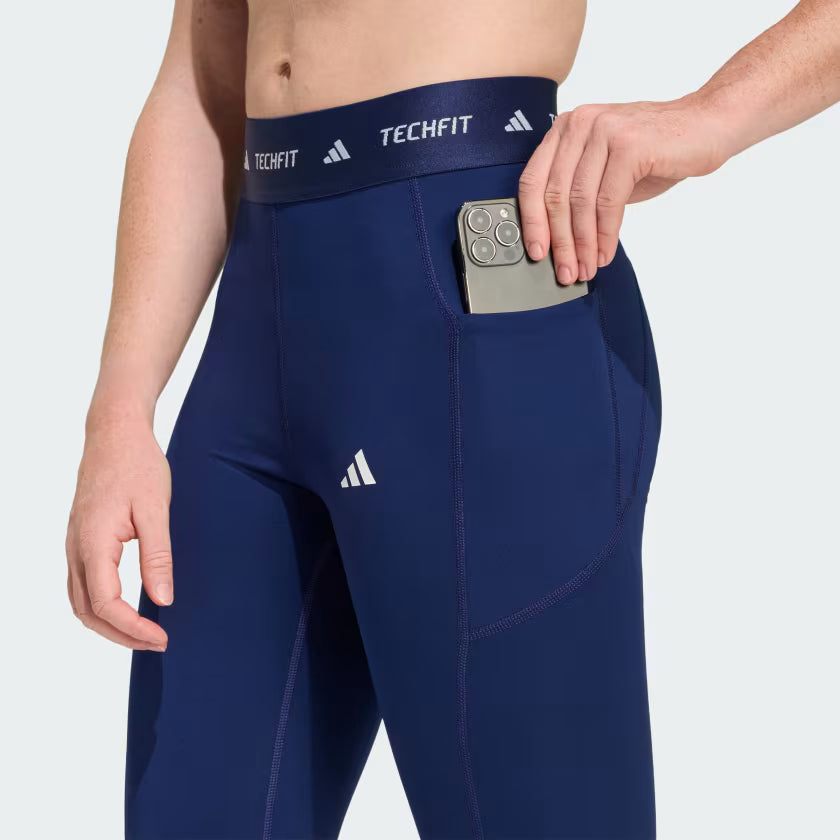 Mallas largas Techfit Stash Pocket Dark Blue