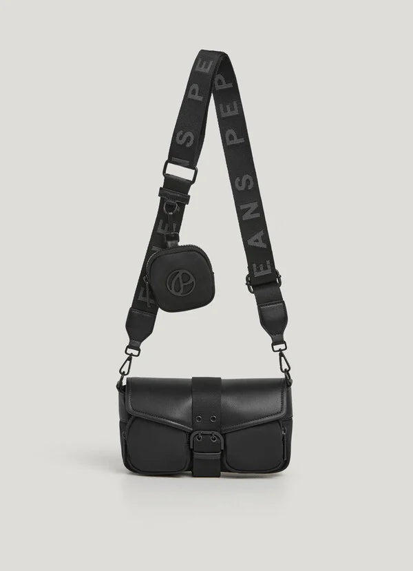 Pepe Jeans Bandolera con Solapa - Negro
