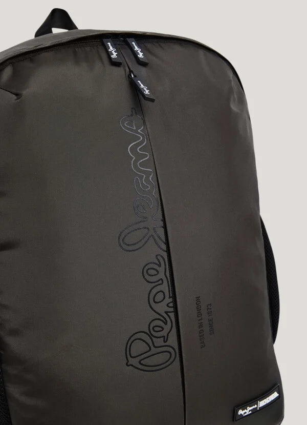 Pepe Jeans Mochila Portátil con Logo - Dark Grey