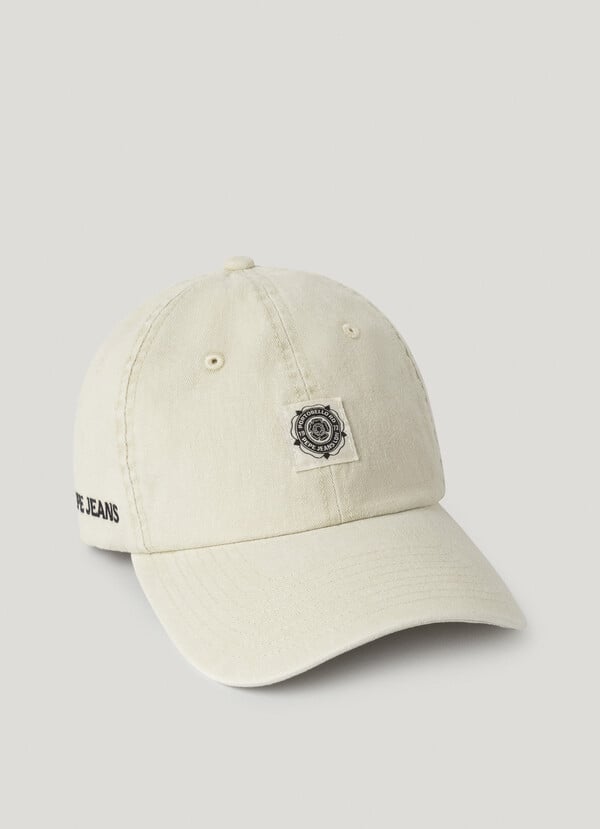 Pepe Jeans Gorra Sarga con Logo Bordado - Ivory White