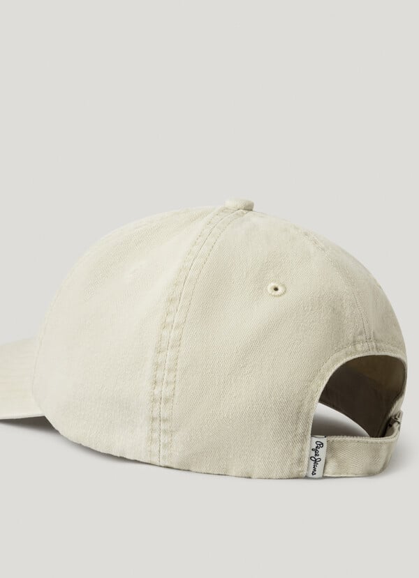 Pepe Jeans Gorra Sarga con Logo Bordado - Ivory White