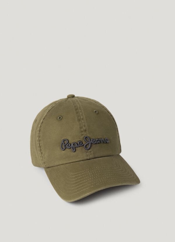 Pepe Jeans Gorra Sarga con Logo Bordado - Military Green