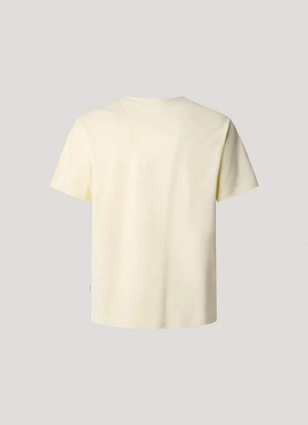 Pepe Jeans Camiseta Logo Bordado Fit Regular - Shine Yellow