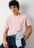 Pepe Jeans Camiseta Logo Bordado Fit Regular - Rose Pink