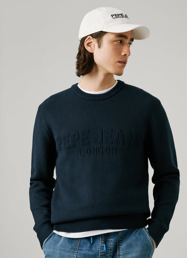 Pepe Jeans Jersey Cuello Redondo Fit Regular - Azul Marino